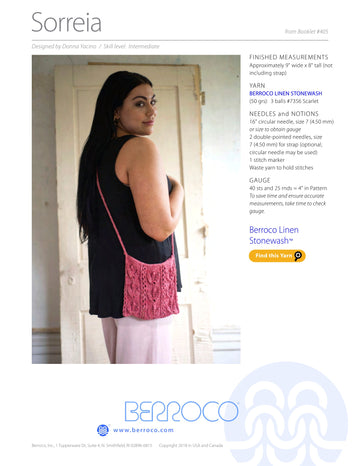Berroco Sorreia Bag Knitting Pattern