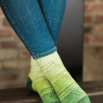 SweetGeorgia Unfurling Leaves Socks Knitting Pattern