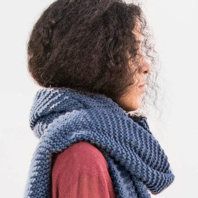 Blue Sky Fibers Waverly Wrap Scarf Knitting Pattern