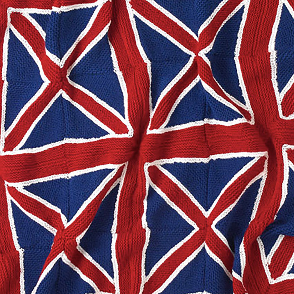 Paintbox Yarns Union Jack Patchwork Blanket Knitting Pattern