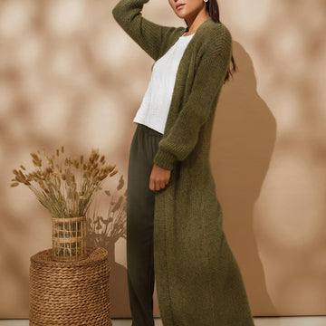 Rowan Khaki Cardigan Knitting Pattern