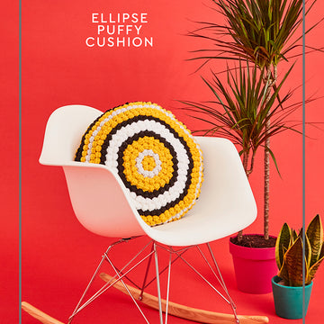 Paintbox Yarns Elipse Puffy Cushion Crochet Pattern