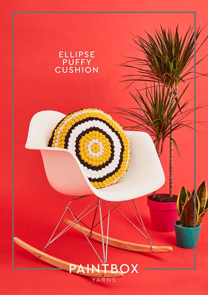 Paintbox Yarns Elipse Puffy Cushion Crochet Pattern