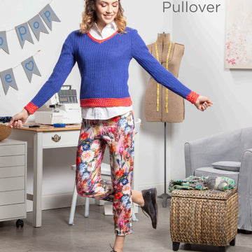 Universal Yarn V-Neck Pullover Jumper Knitting Pattern