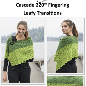 Cascade Yarns FW Leafy Transitions Wrap Knitting Pattern