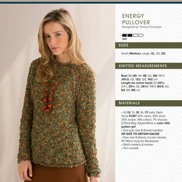 Tahki Yarns Energy Pullover Knitting Pattern