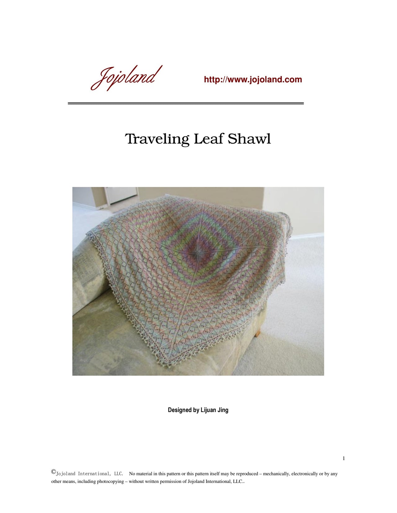 Jojoland Traveling Leaf Shawl PDF