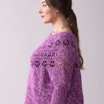Plum Blossom Pullover Crochet Pattern
