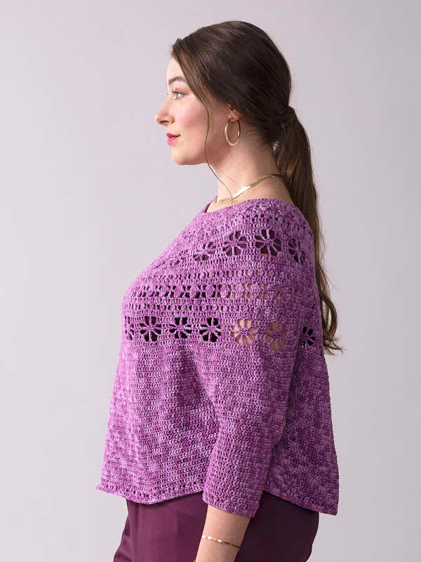 Plum Blossom Pullover Crochet Pattern