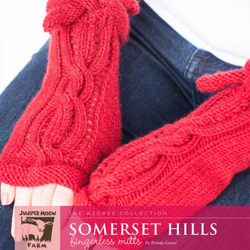 Somerset Hills Fingerless Mitts in Juniper Moon Tenzing - PDF