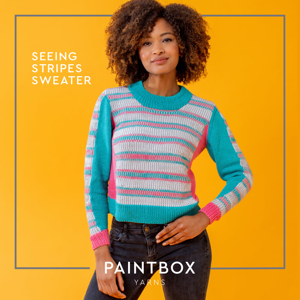 Paintbox Yarns Seeing Stripes Sweater Knitting Pattern