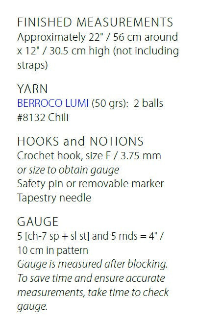 Berroco Ibiza Bag Crochet Pattern