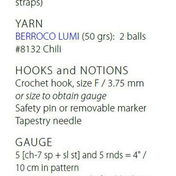 Berroco Ibiza Bag Crochet Pattern
