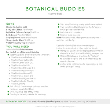 Paintbox Yarns Botanical Buddies Knitting Pattern