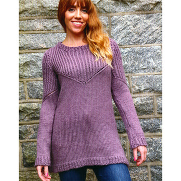 Plymouth Yarn 3001 Women's Cabled Rib Tunic Knitting Pattern