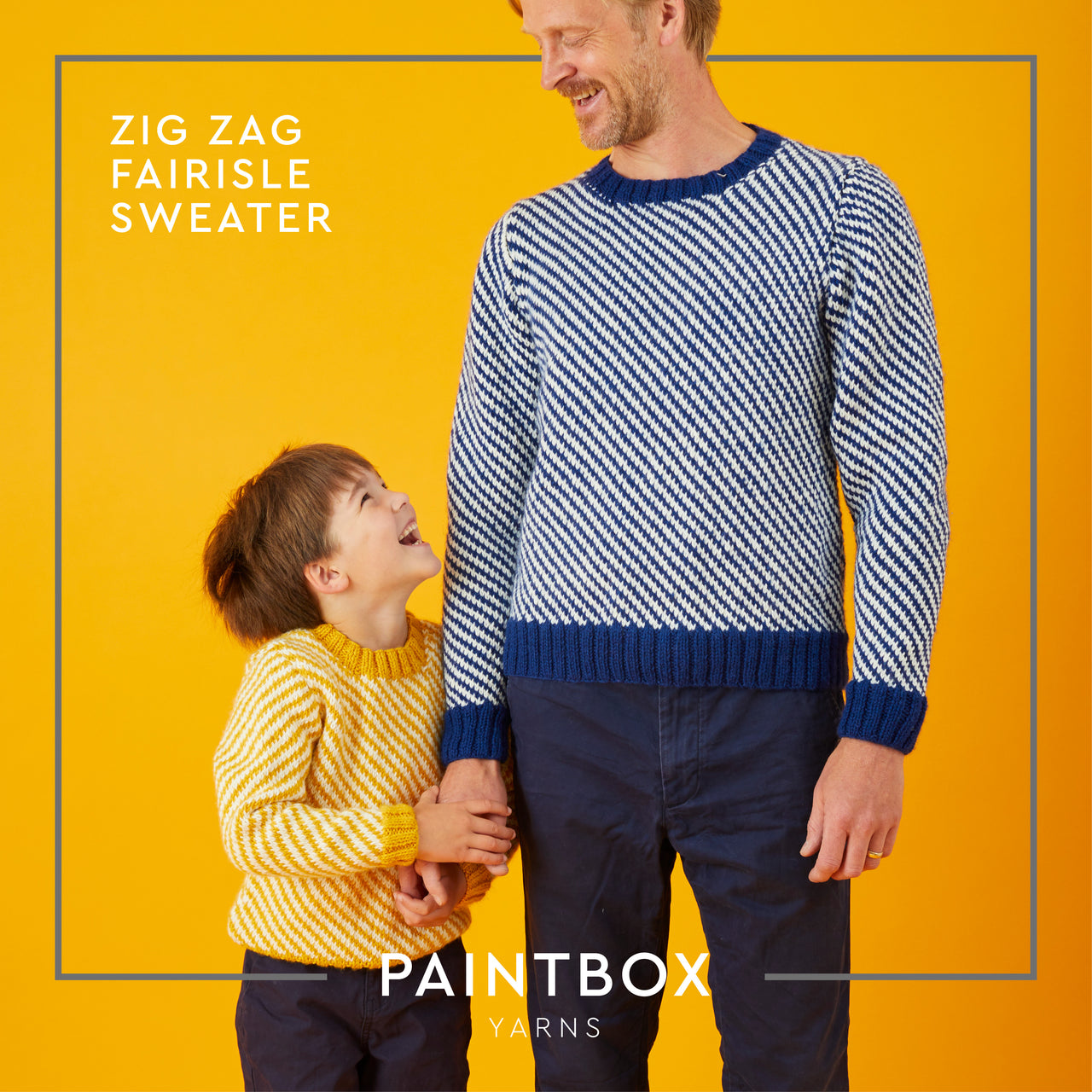 Paintbox Yarns Zig Zag Fairisle Sweater Knitting Pattern