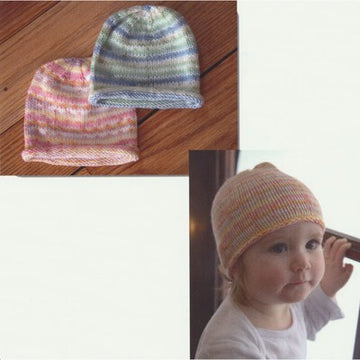 Plymouth Yarn Striped Baby Hat Knitting Pattern