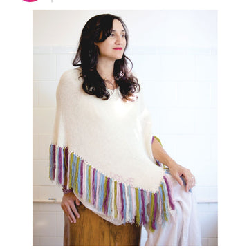 Classic Elite Yarns Fringed Poncho, Tattooed Knitting