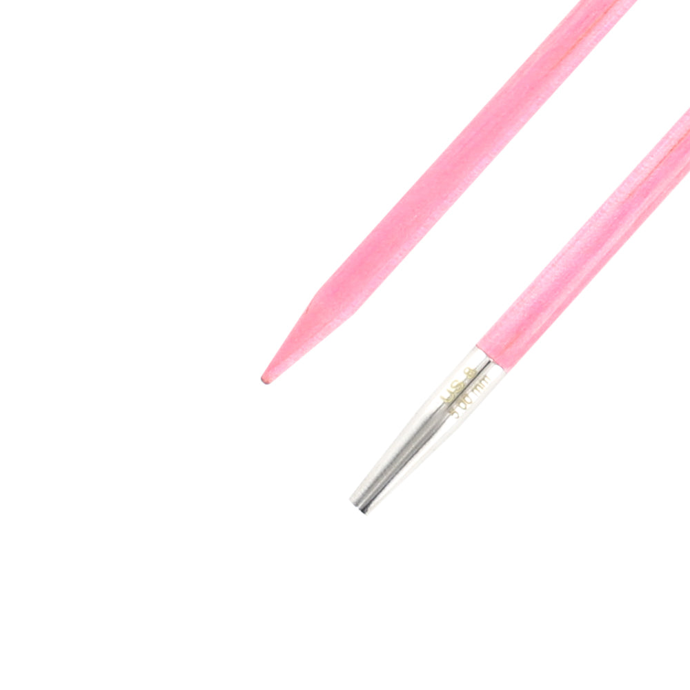 Lykke Blush 5" Interchangeable Needles Starter Set in Fuchsia Color