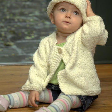 Baby Cardigan and Hat in Plymouth Yarn Daisy - 2498 - PDF