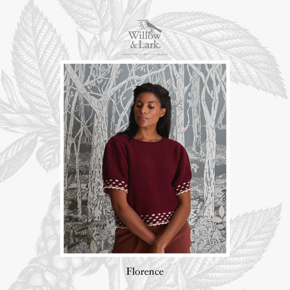 Willow & Lark Florence Frill Short Sleeve Jumper Knitting