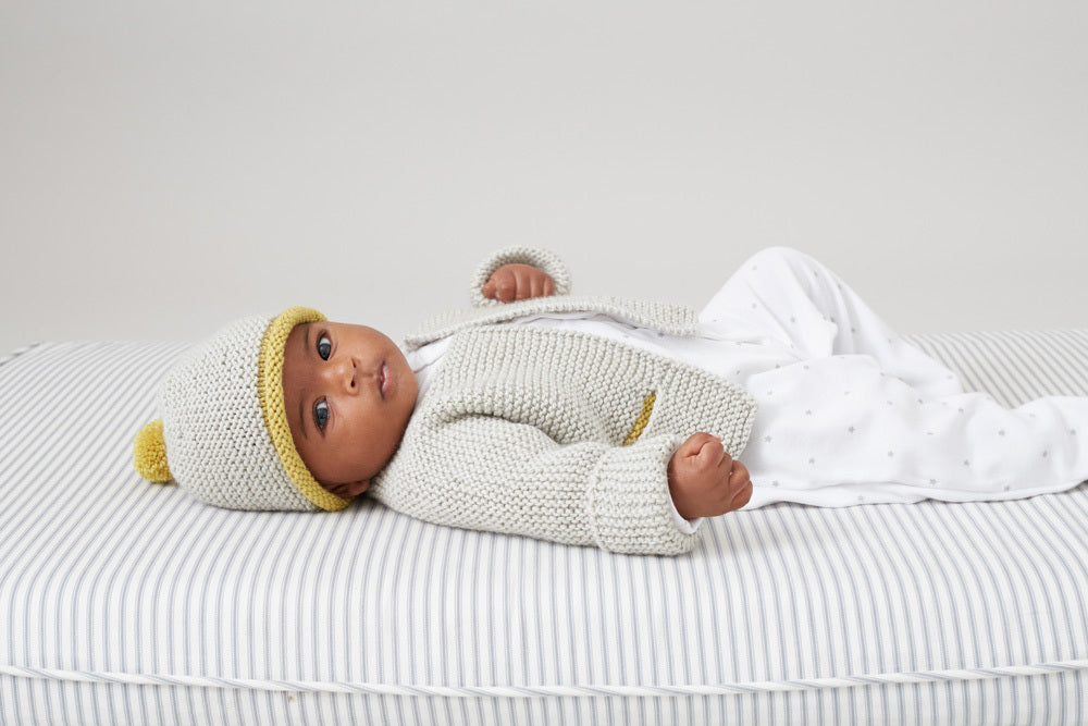 Debbie Bliss Garter Stitch Jacket & Hat Knitting Pattern