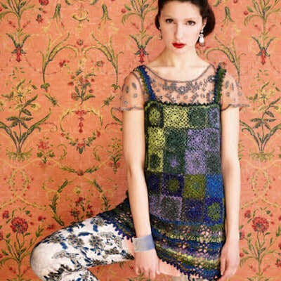 Noro Motif Tank Dress Crochet Pattern