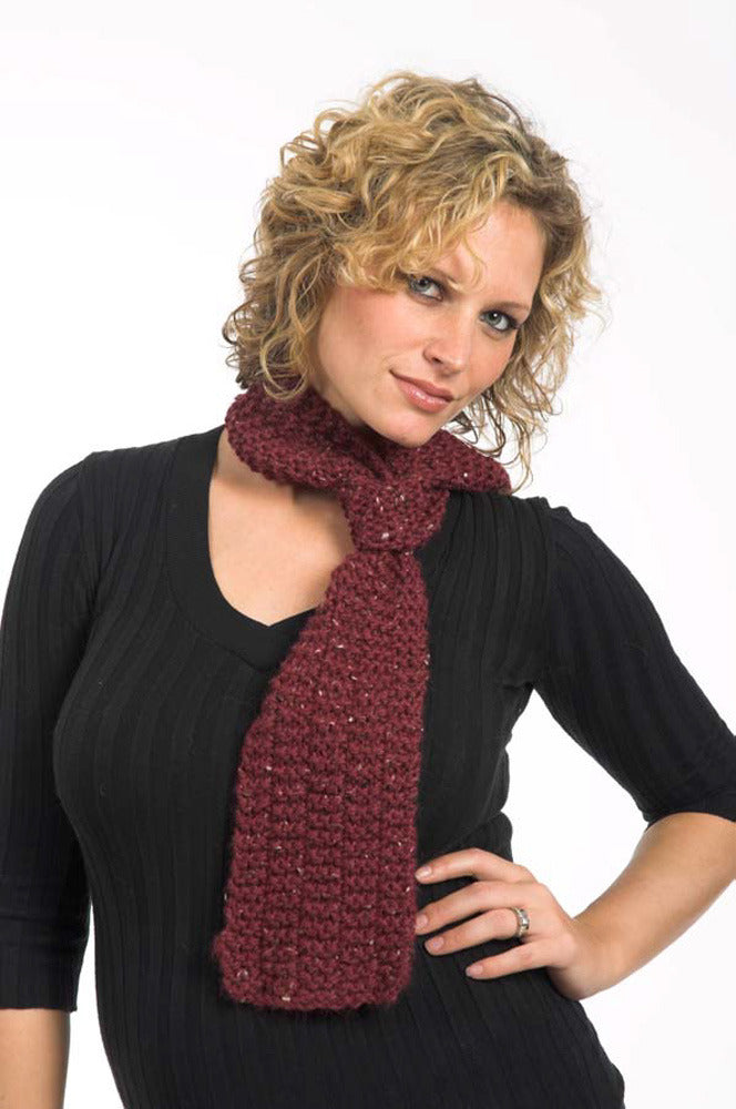 1 Hank Scarf in Plymouth Encore Chunky Tweed - F256 - PDF
