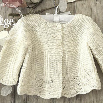 Shell Border Baby Cardigan - P097