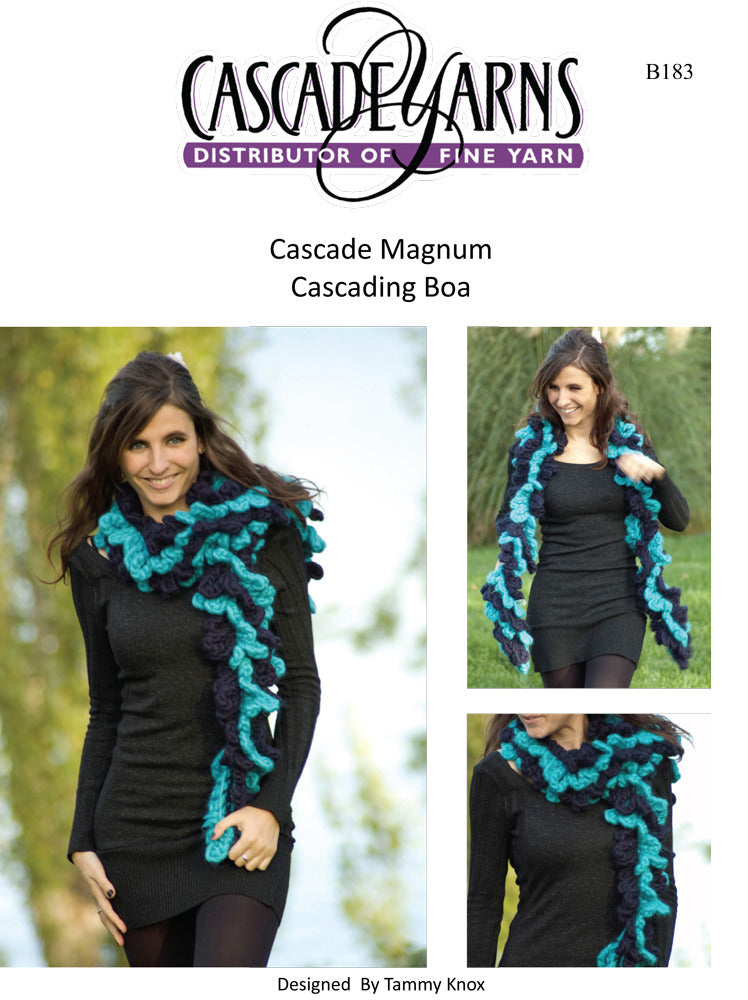Cascade Yarns B Cascading Boa Scarf Crochet Pattern