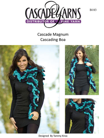 Cascade Yarns B Cascading Boa Scarf Crochet Pattern