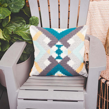 Crocheted Quilt Pillow Cover