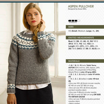 Tahki Yarns Aspen Pullover Knitting Pattern