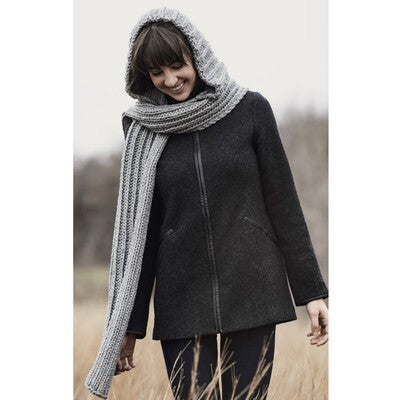 Blue Sky Fibers Breezy Point Hood Scarf Knitting Pattern