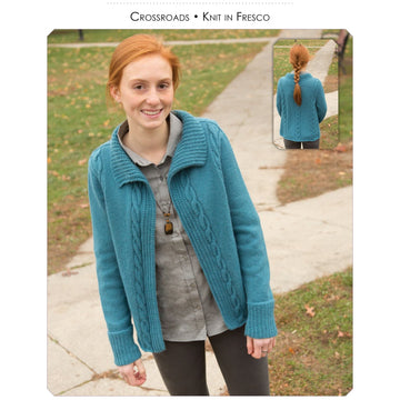 Classic Elite Yarns Crossroads Cardigan Knitting Pattern