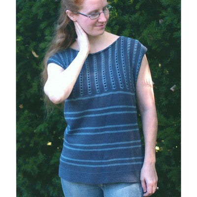 Plymouth Yarn 2805 Women's Striped Tank Knitting Pattern