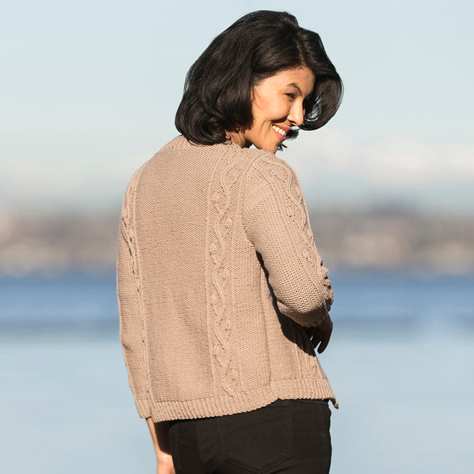 Cascade Yarns W Budded Vine Cardigan Knitting Pattern