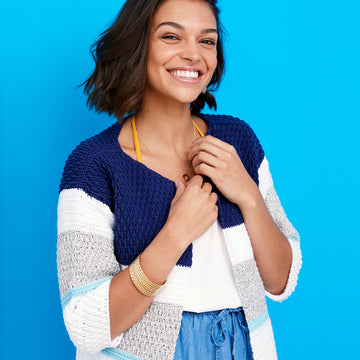 Paintbox Yarns La Jolla Cove Jacket Crochet Pattern