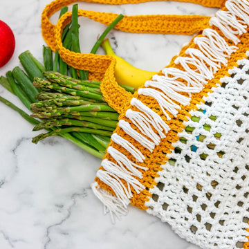 Crochet Boho Grocery Bag