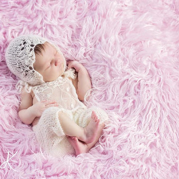 Lace Knit Overall Set