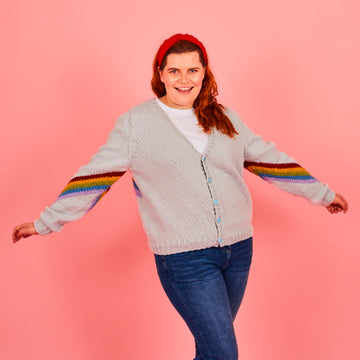 Paintbox Yarns Cosy Rainbow Cardigan Knitting Pattern