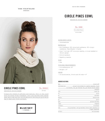 Blue Sky Fibers Circle Pines Cowl Knitting Pattern