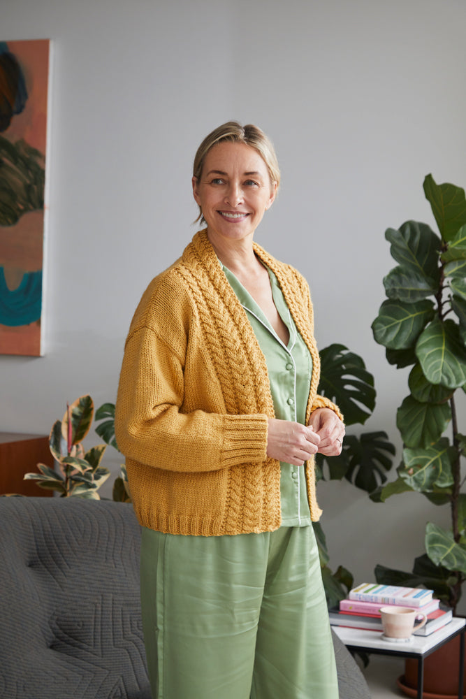 Debbie Bliss Cable Edge Jacket Knitting Pattern
