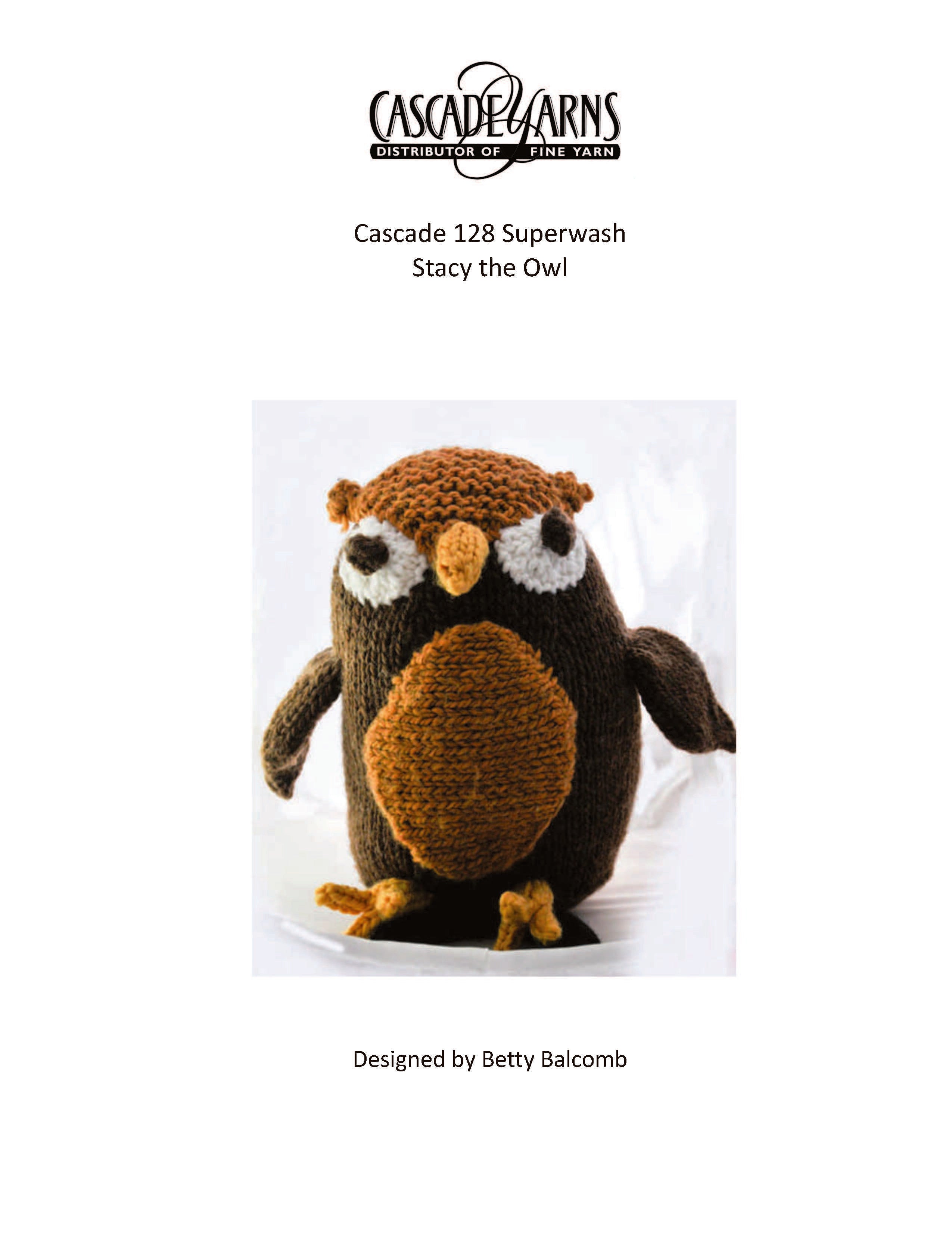 Stacy the Owl Toy Knitting Pattern