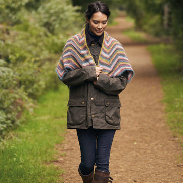 Wave Shawl in Rowan Kidsilk Haze and Felted Tweed PDF