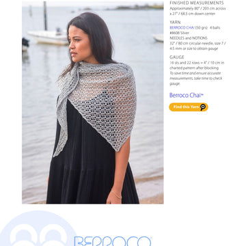 Berroco Vivian Wrap Knitting Pattern