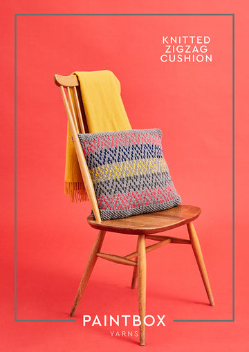 Paintbox Yarns Knitted Zigzag Cushion Pattern