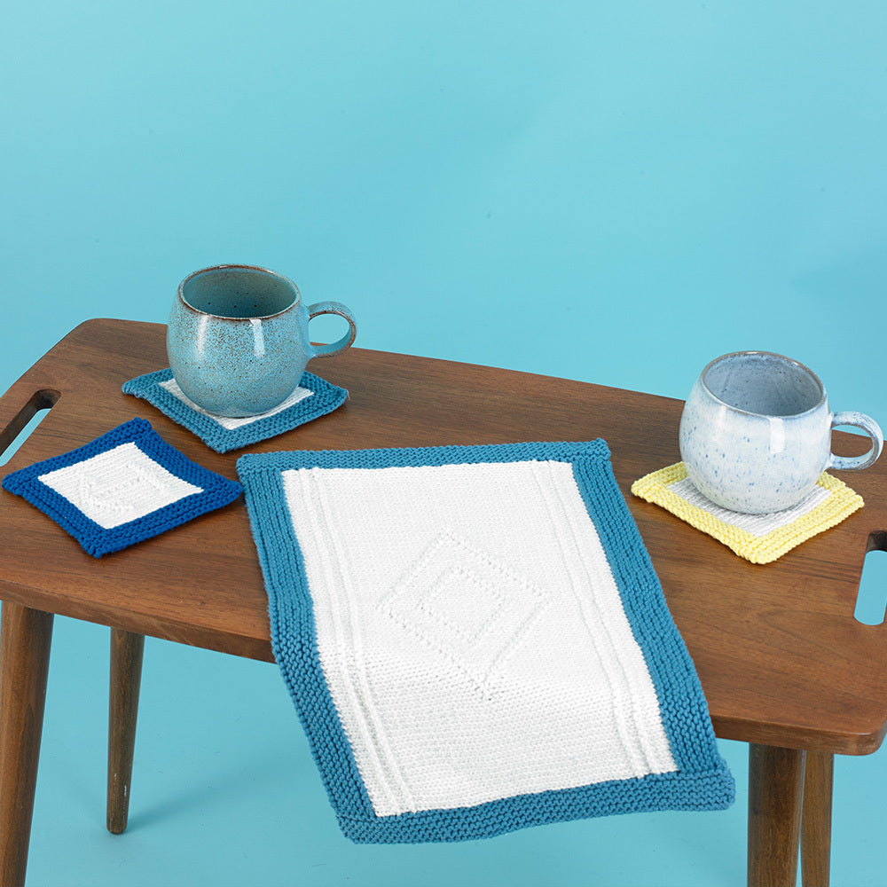 Paintbox Yarns Promenade Placemats Knitting Pattern