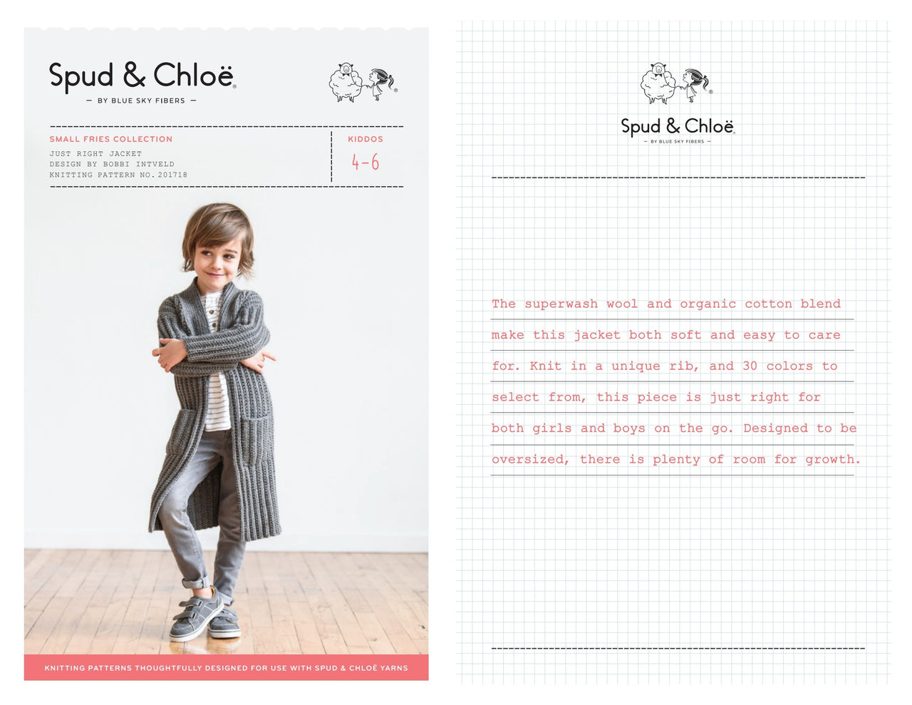 Spud & Chloe by Blue Sky Fibers Just Right Jacket PDF