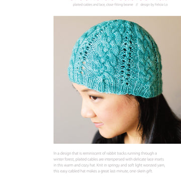 SweetGeorgia Creekside Cables Hat Knitting Pattern